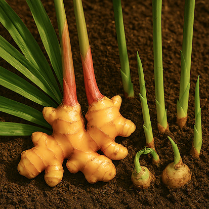 Ginger root used in Fire Bloom juice